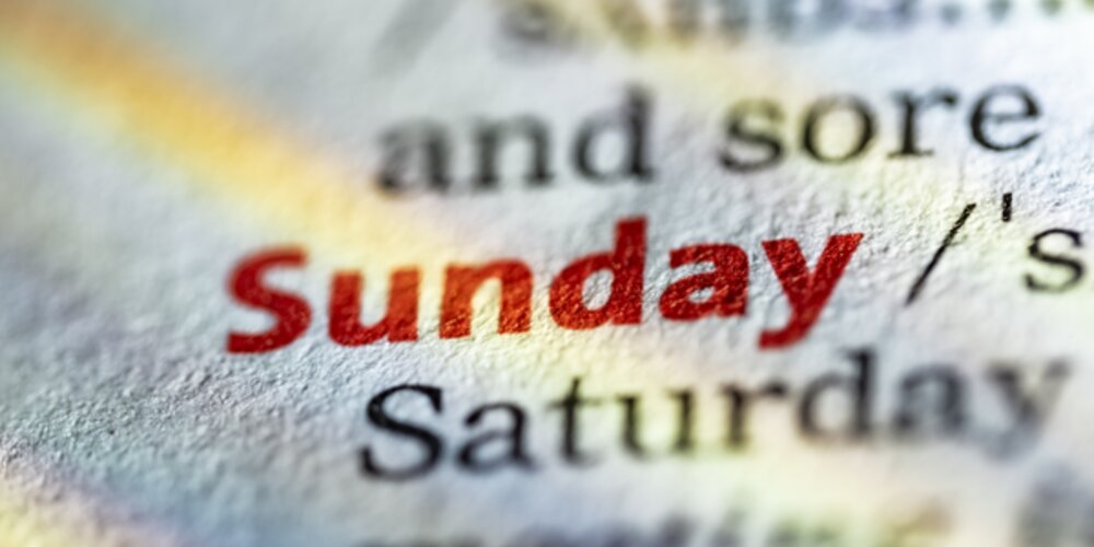 Sunday calendar snippet
