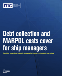 Debt collection and MARPOL costs cover for ship managers