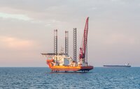 Jack-up barge punches through sandy bottom
