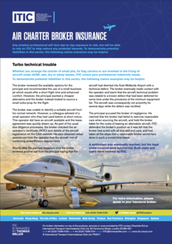 Air charter broker insurance fact sheet - Australia & US