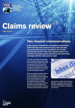 Read the Spring 2014 edition of ITIC's Claims Review