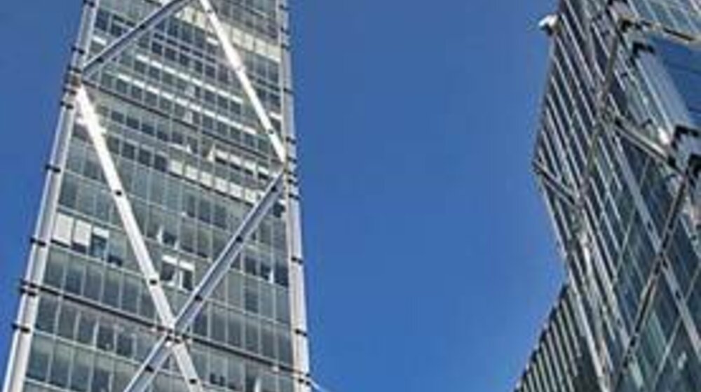 Charity event: Tom Irving and Duncan Mann will be abseiling down Broadgate Tower on Sunday 7th June
