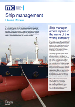 Ship management claims review