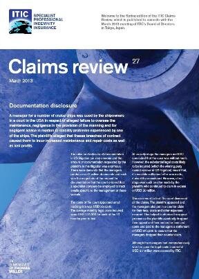 Read the Spring 2013 edition of ITIC's Claims Review