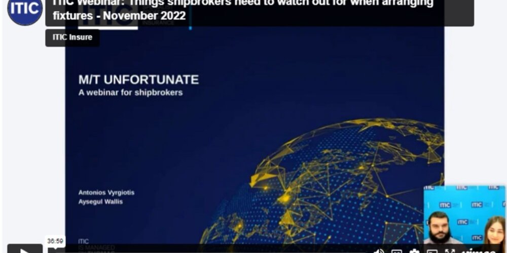 Webinar: Things shipbrokers need to watch out for when arranging fixtures